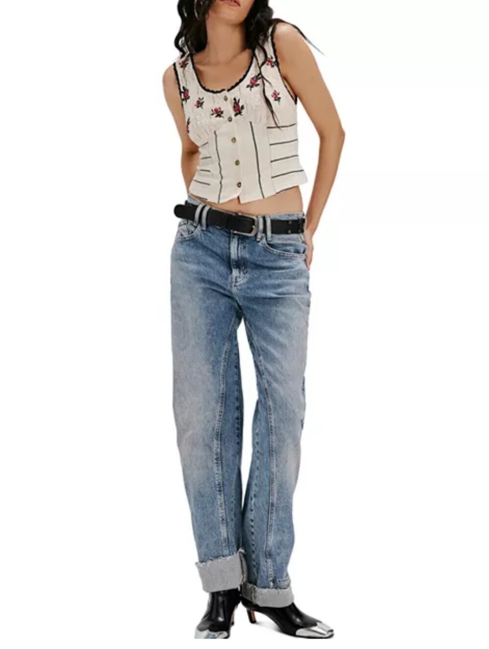 Free People Rosebud Knit Top